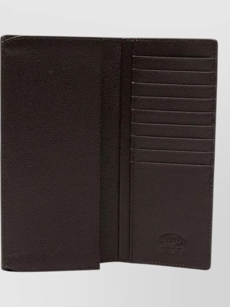Tod's Long Continental Wallet Textured Surface Finish