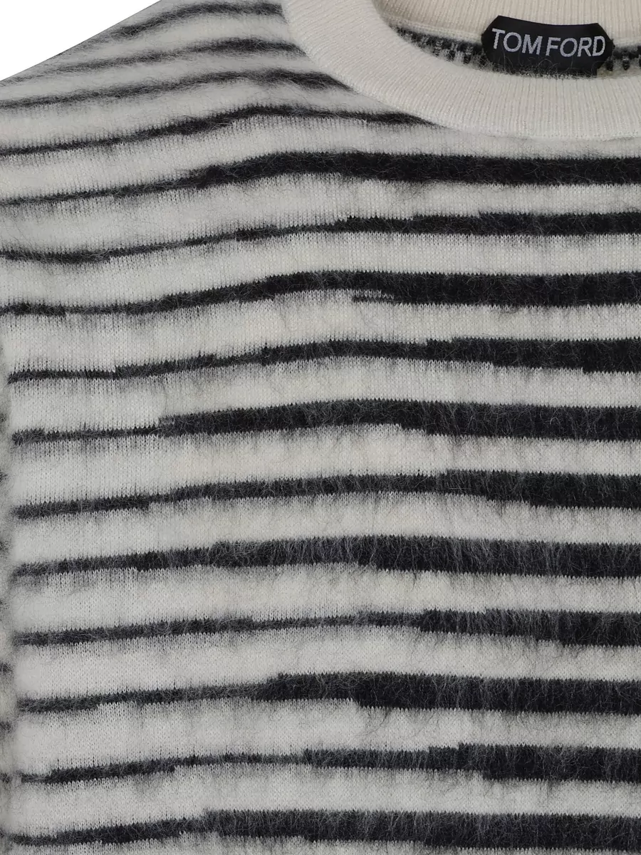 Tom Ford Striped Brushed Mohair Silk Jumper