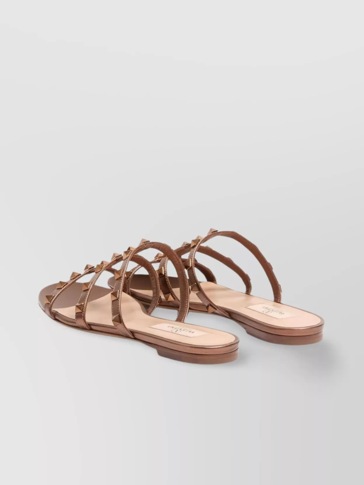 Valentino Leather Sandals Metallic Studs