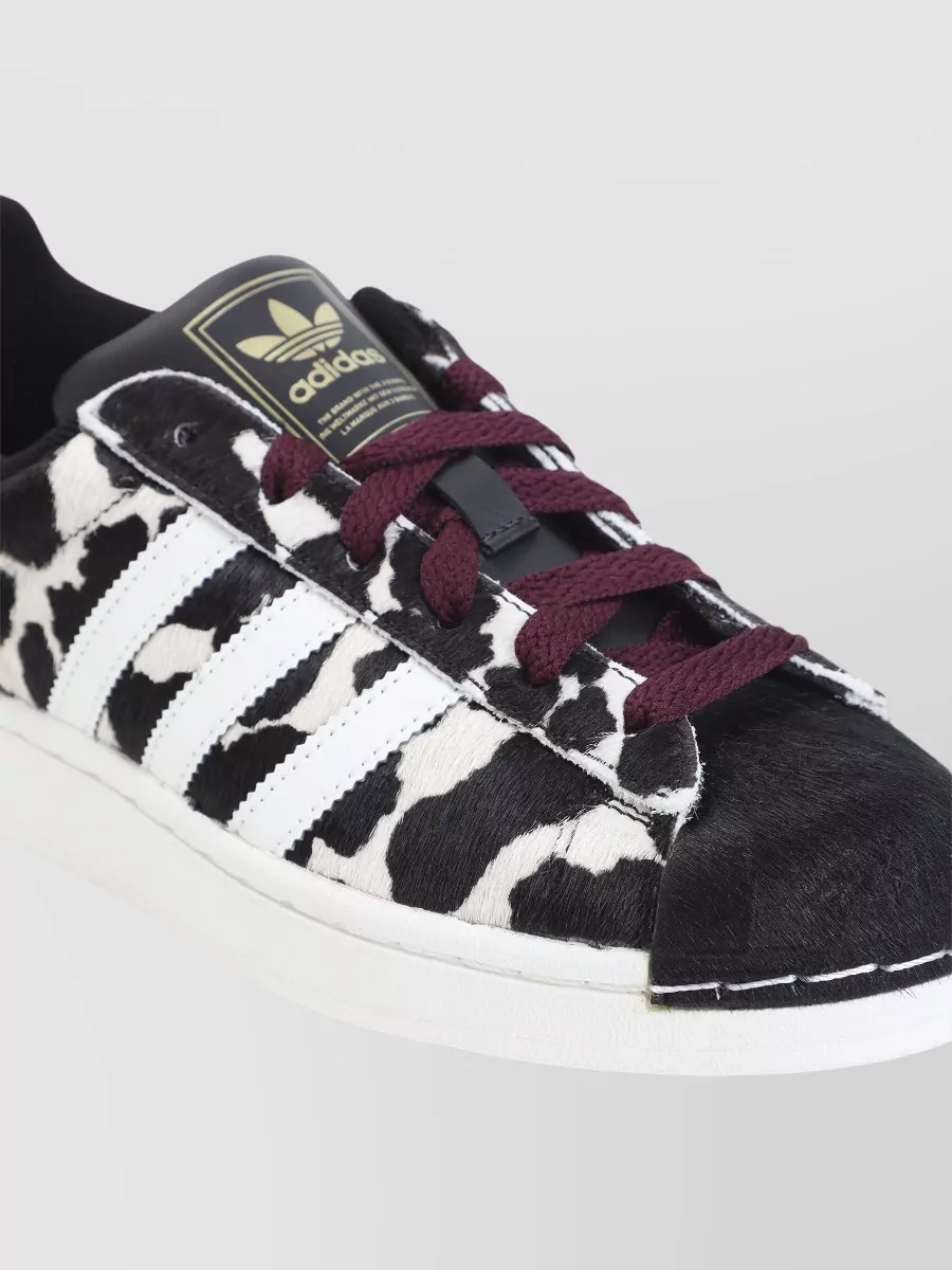Adidas Pony Hair Cow-Print Lace-Up Sneakers
