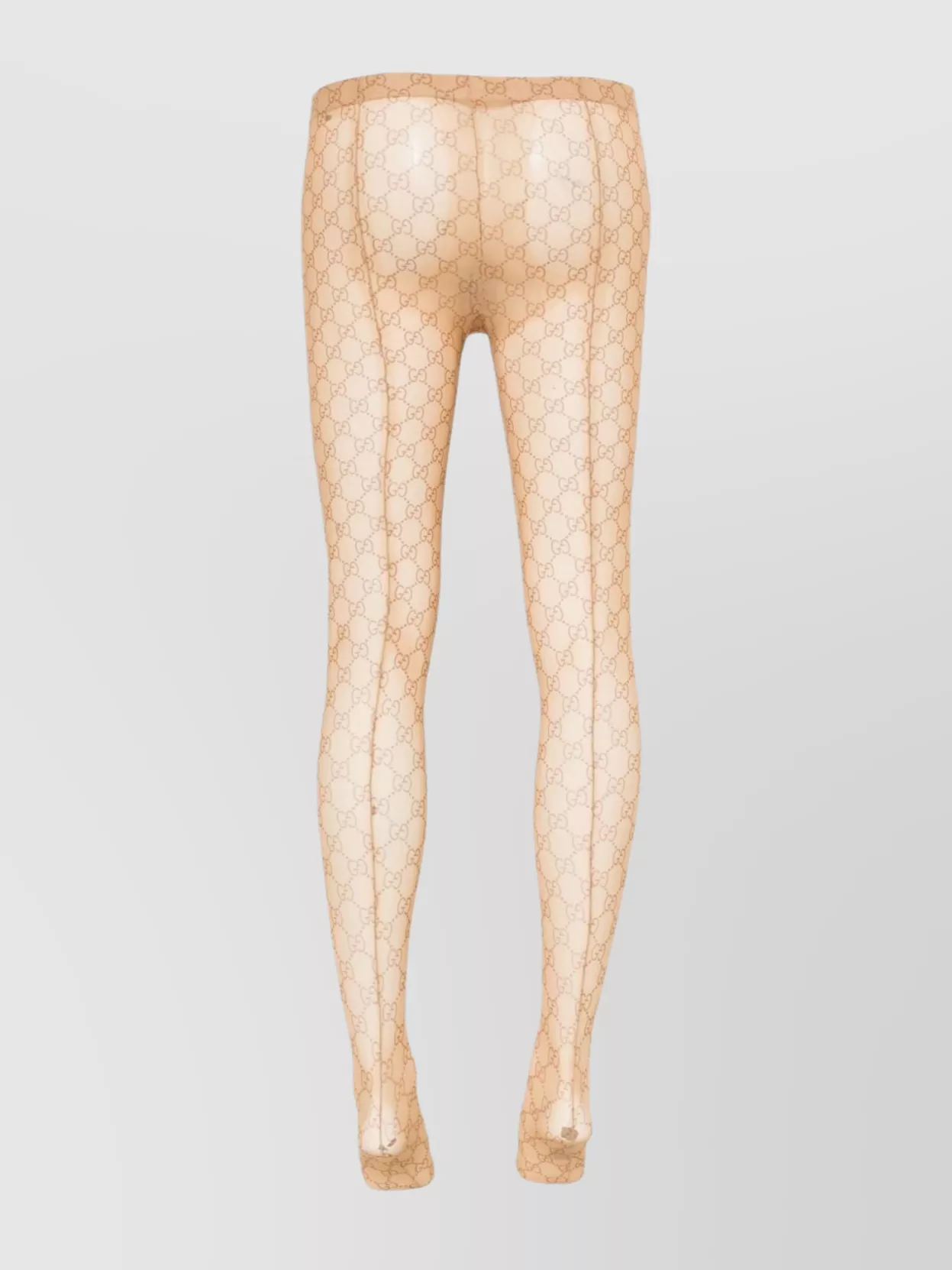 Gucci Sheer Monogram Patterned Hosiery With Elastic Waistband
