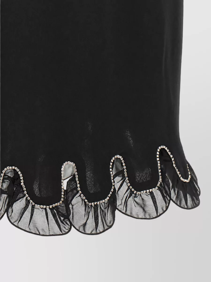 Rotate Birger Christensen Chiffon Fitted Skirt