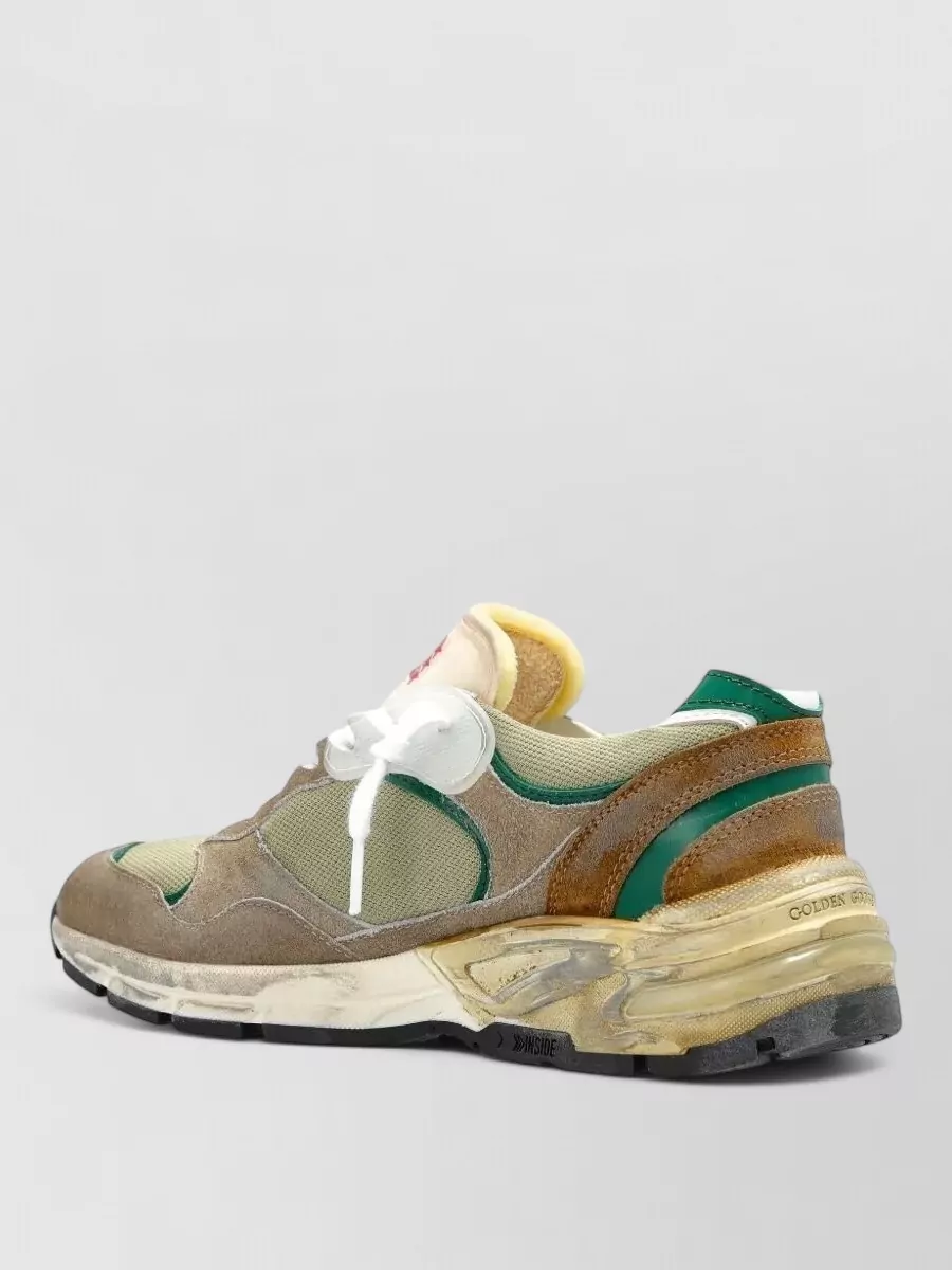 Golden Goose Running Dad Sneakers Nylon Leather Star Heel