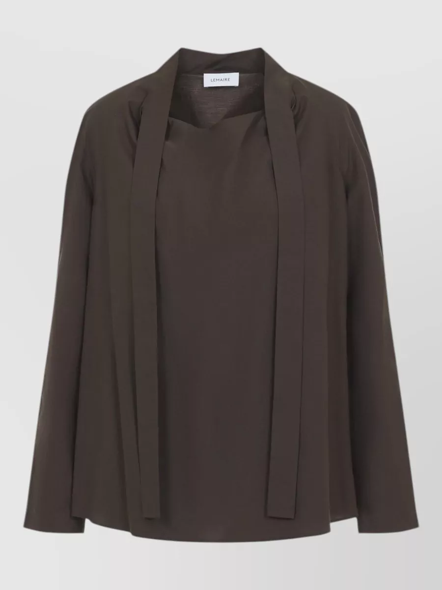 Lemaire silk blend relaxed-fit ascot blouse