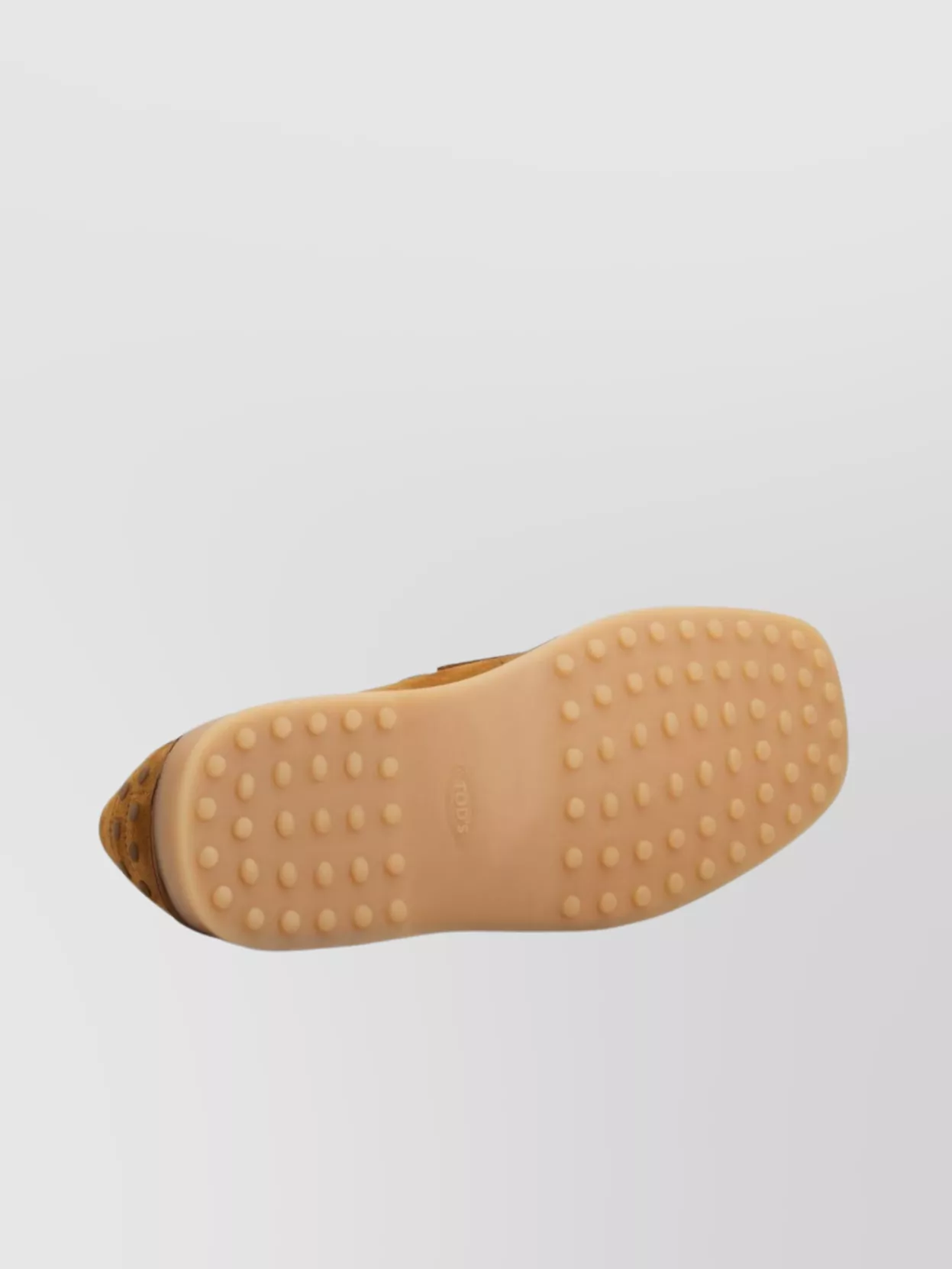 Tod's Round Toe Suede Loafers With Penny Slot