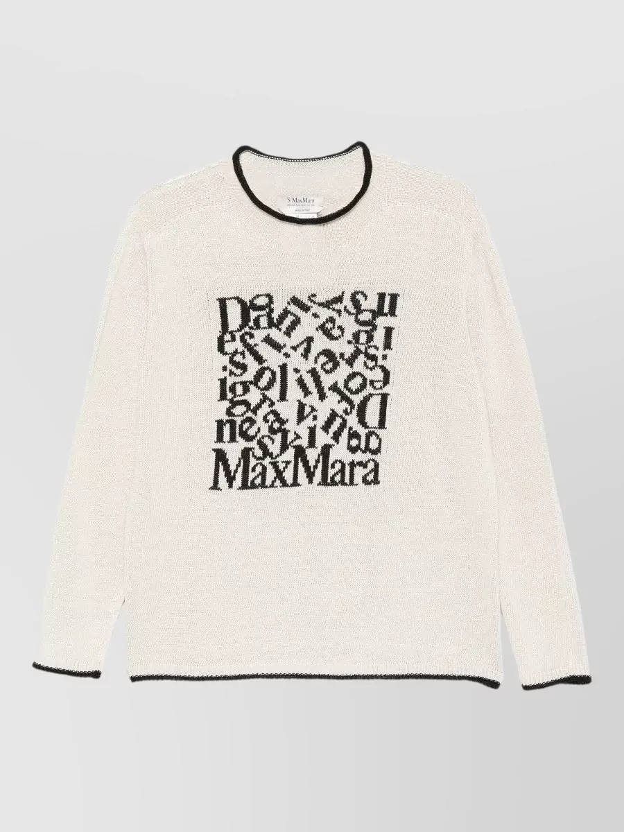 S Max Mara linen embroidered sweatshirt