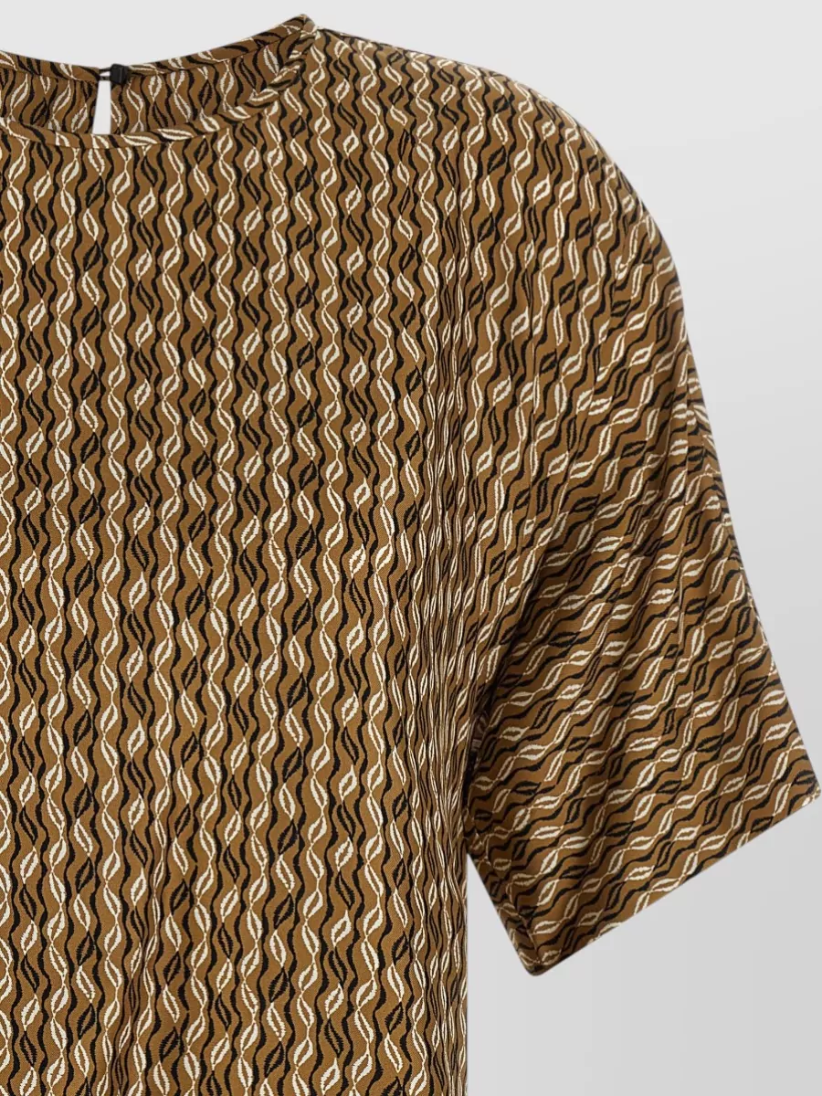 Max Mara Silk Printed Asymmetric Blouse