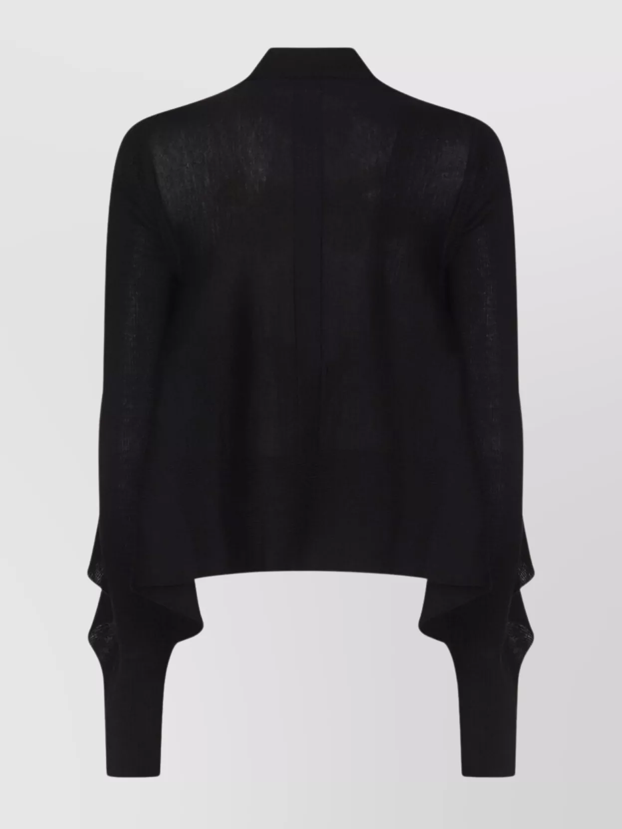 Rick Owens Draped Ribbed Crewneck Knitwear With Long Sleeves