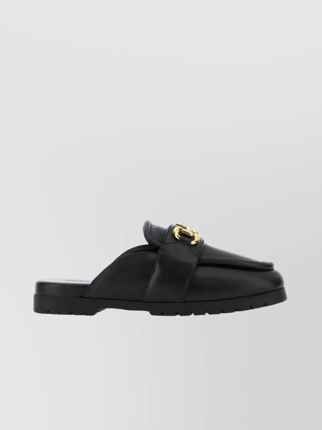 GUCCI LEATHER SLIDE SANDALS WITH HORSEBIT DETAIL