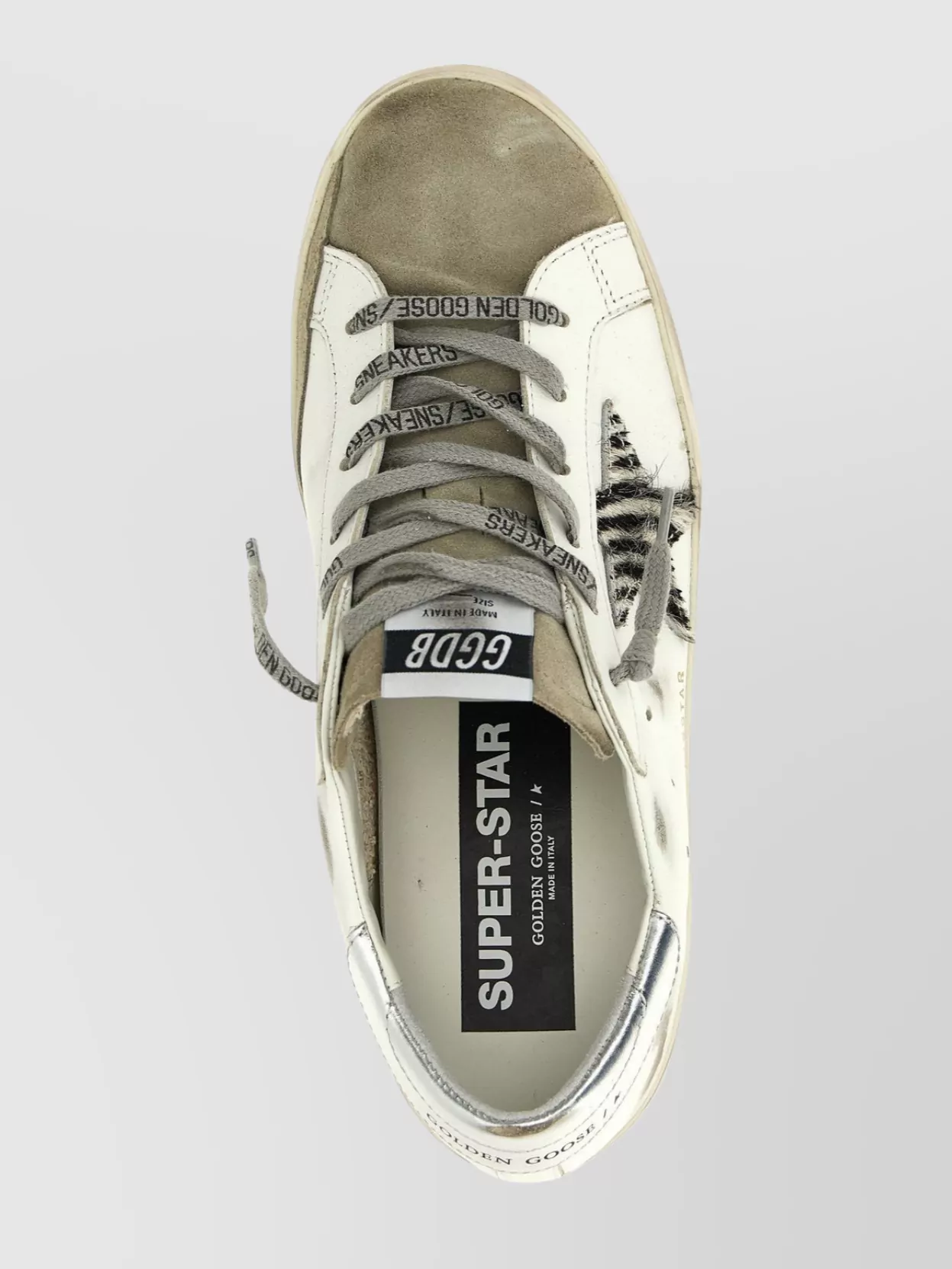 Golden Goose Deluxe Brand White Leather Super Star Classic Sneakers In White