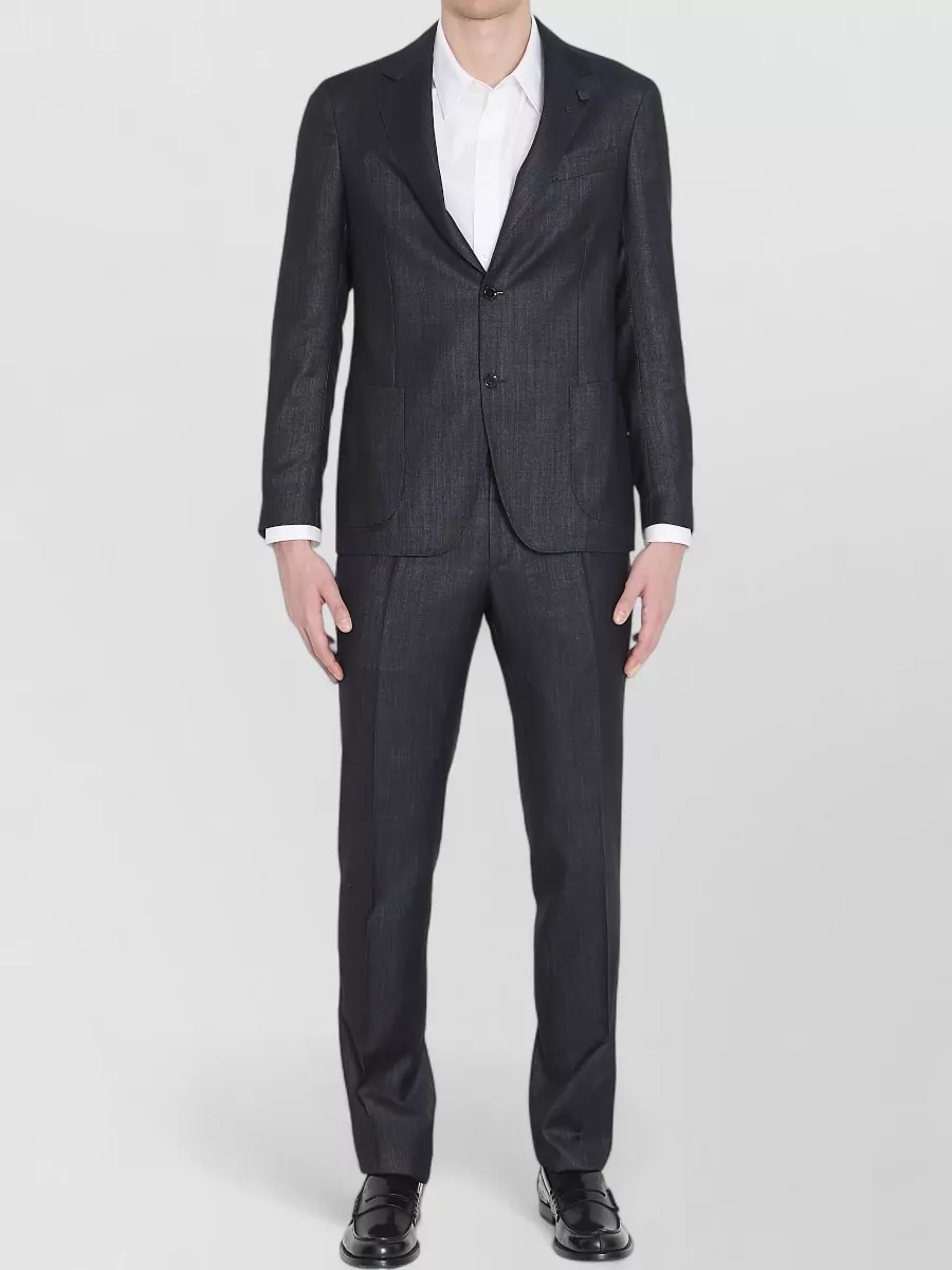 Lardini wool blend single breasted suit