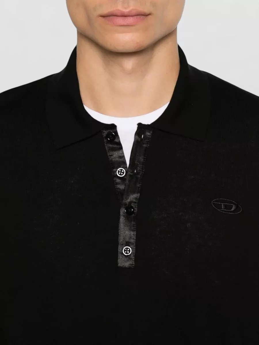 Diesel Silk Knit Polo Shirt