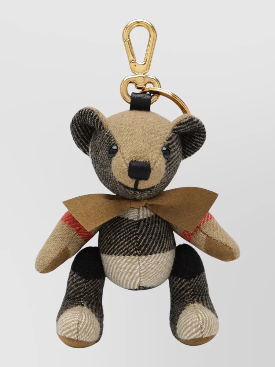 Burberry cashmere checked keyring