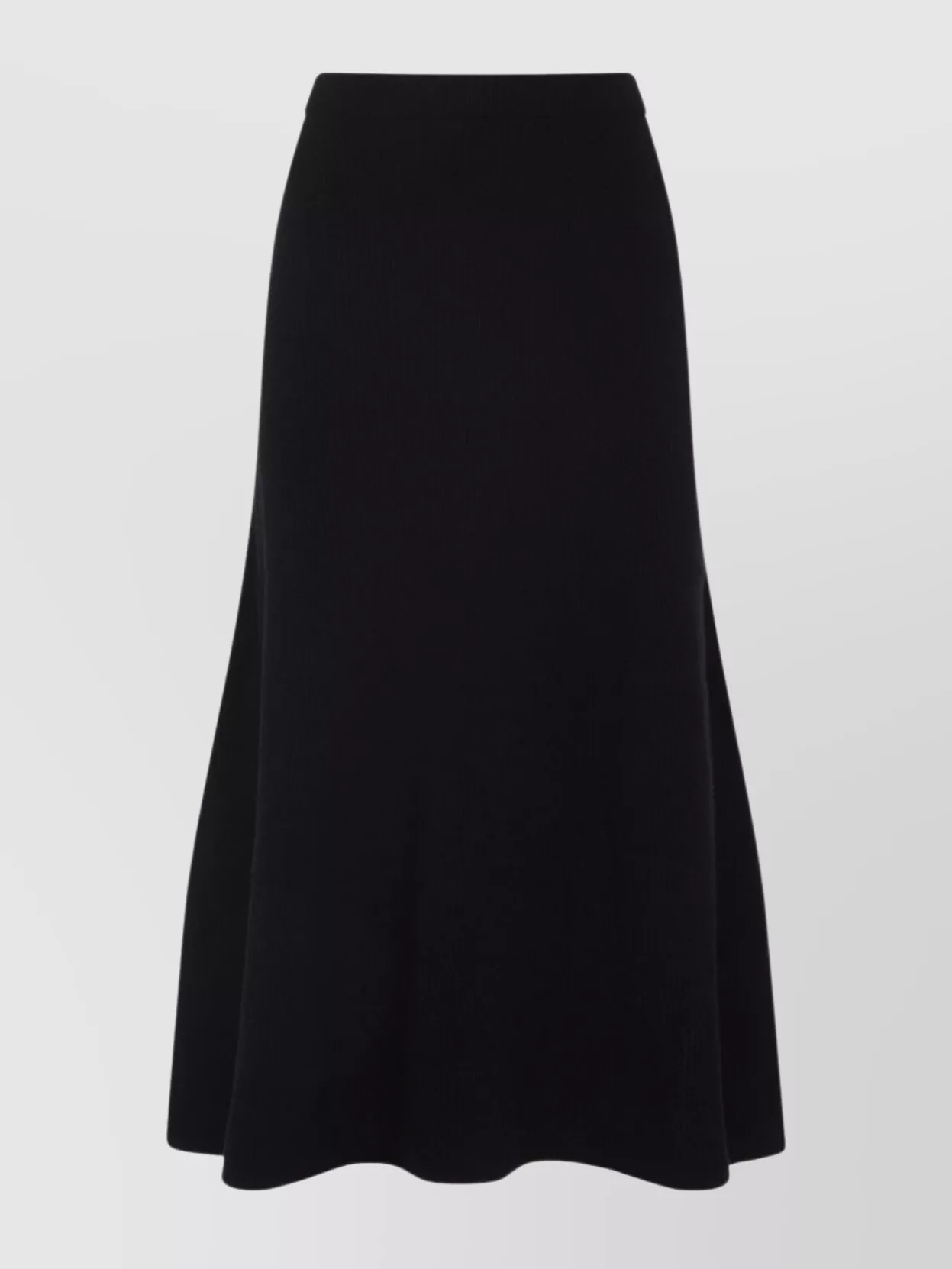 Fabiana Filippi Flared High-waisted Wool Silk Cashmere Skirt In Black