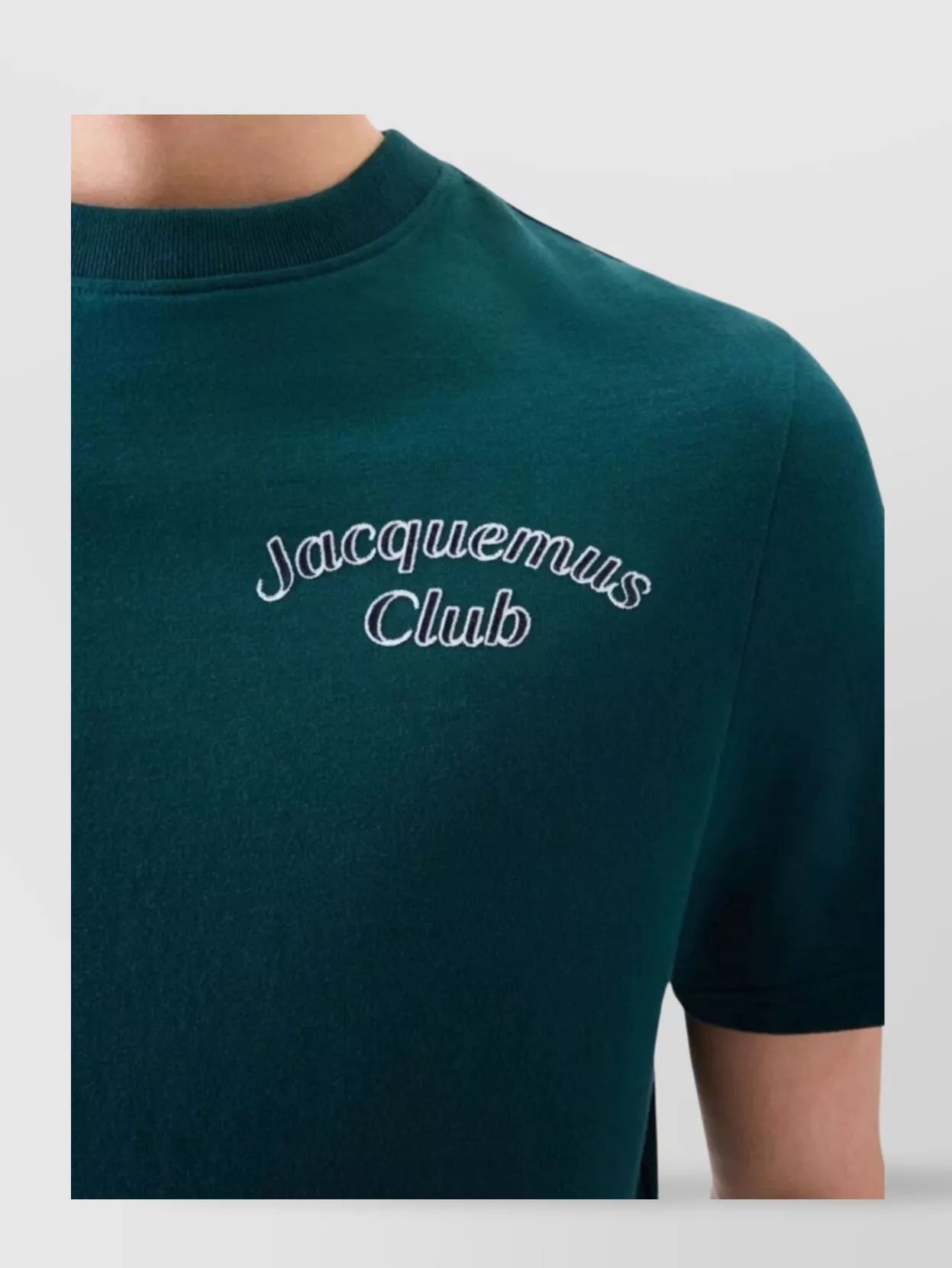 Jacquemus Mens Club Dark Green Embroidered-print Long-sleeve Cotton Shirt In Green