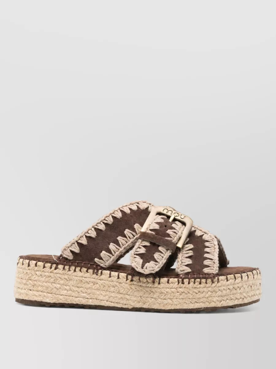 Mou Suede Platform Sandals