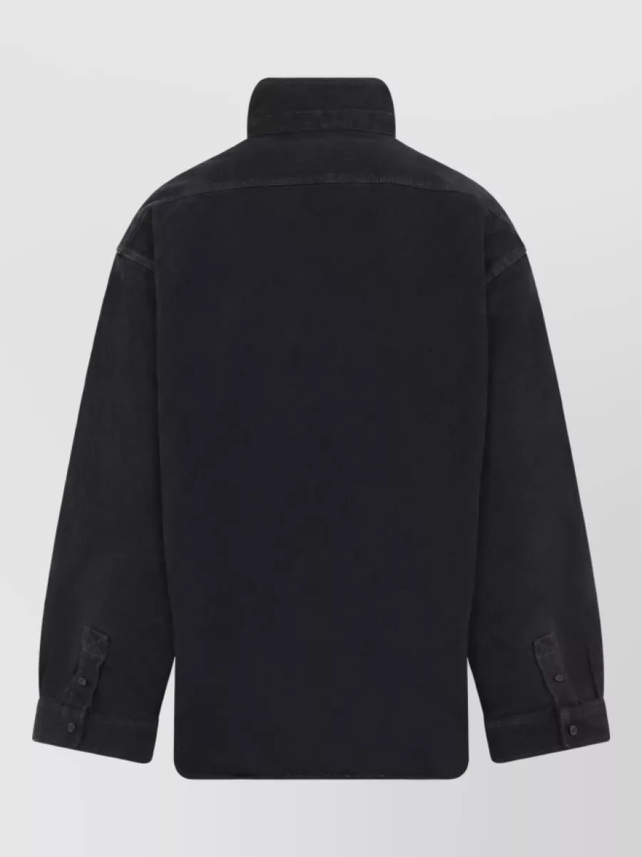 Balenciaga Cotton Zip Up Shirt Jacket