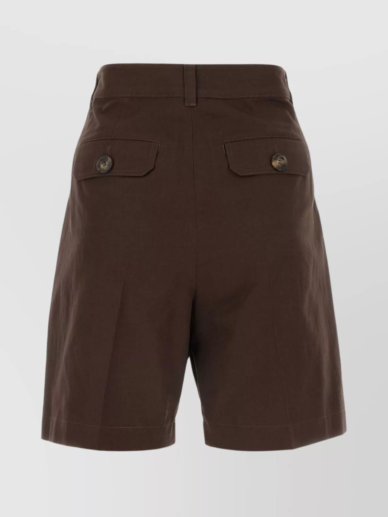 Shop Weekend Max Mara Dark Brown Cotton Blend Afa Shorts