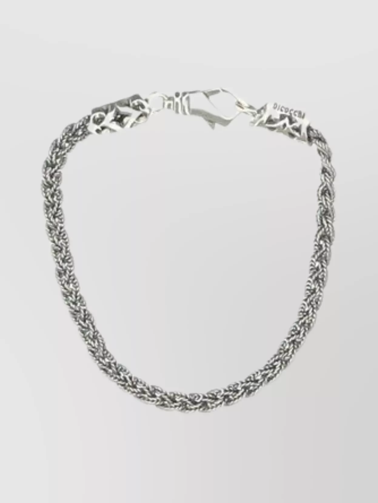 Emanuele Bicocchi Small Woven Chain Bracelet In Metallic