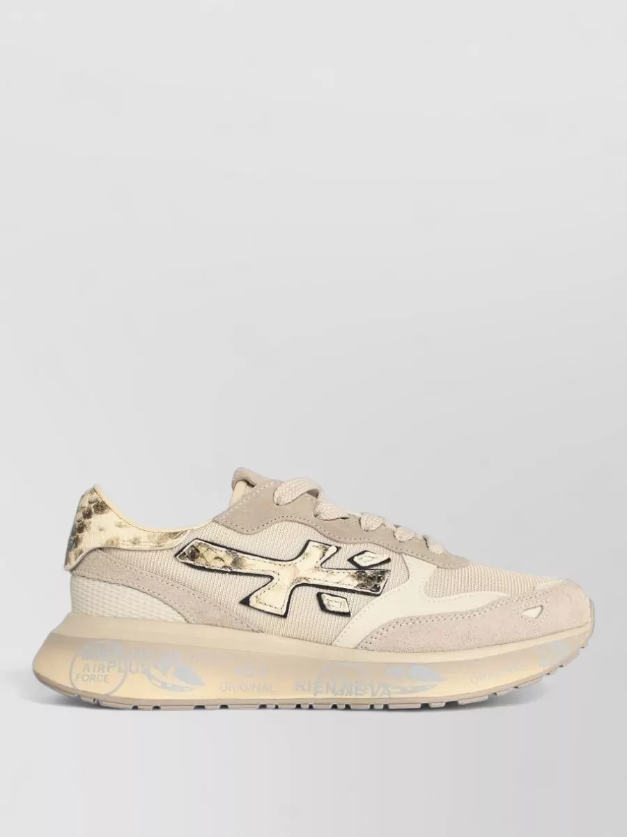 Premiata Lauryn Leather Blend Sneakers Mesh Panels