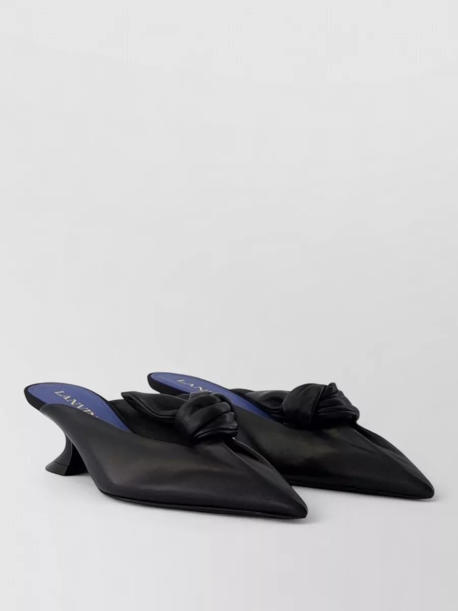 Lanvin leather kitten-heel mules