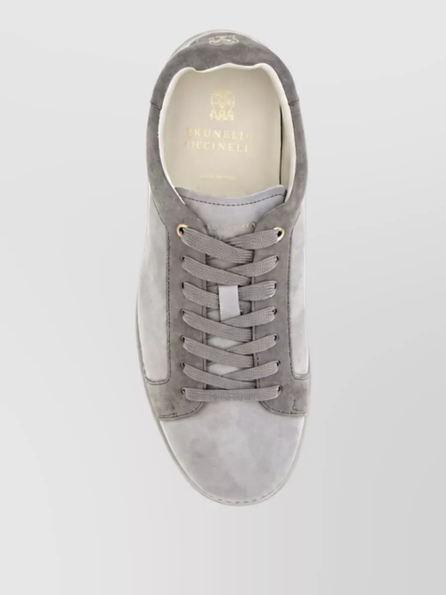 Brunello Cucinelli Suede Leather Low Top Sneakers