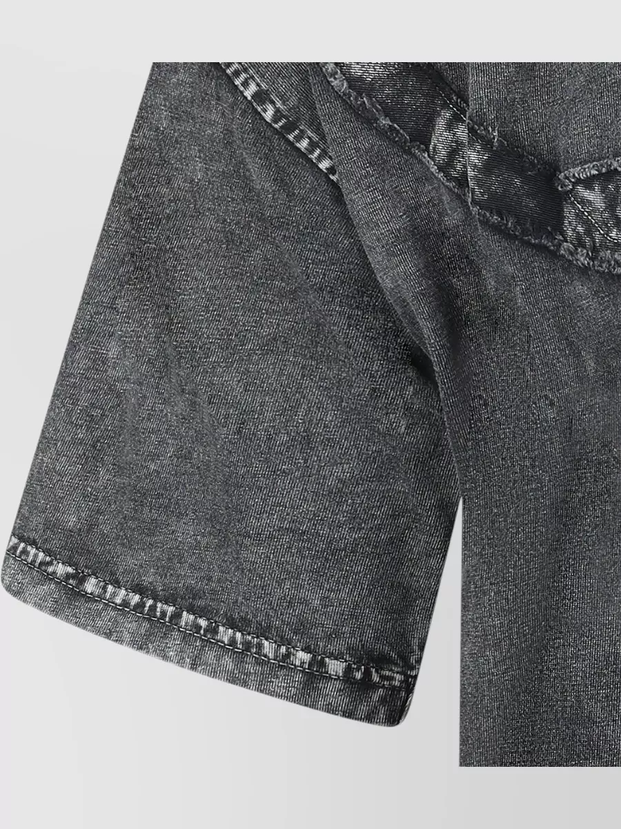 Diesel Crew Neck T Shirt Distressed Detail