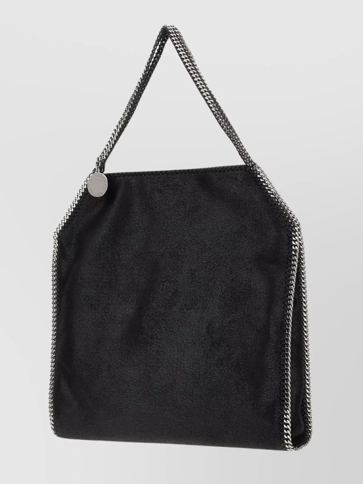 Stella Mccartney Large Rectangular Shaggy Deer Handbag With Metal Chain Handles