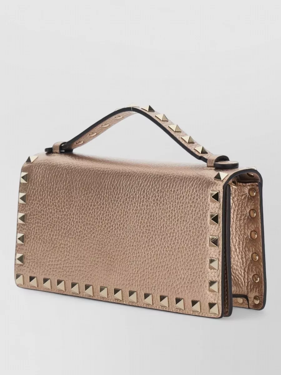 Valentino Garavani Rockstud Spike Leather Clutch Bag