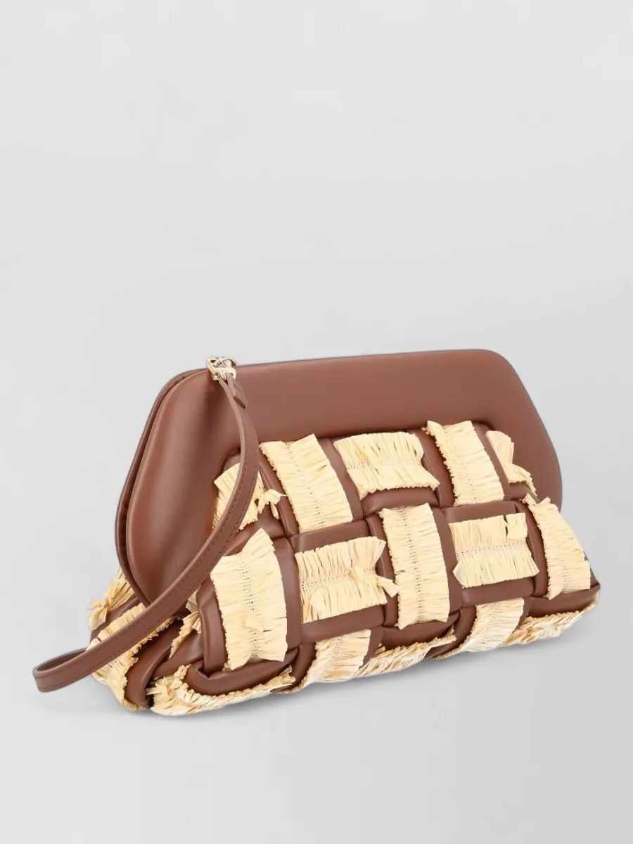 Themoiré Bios Raffia Clutch Bag