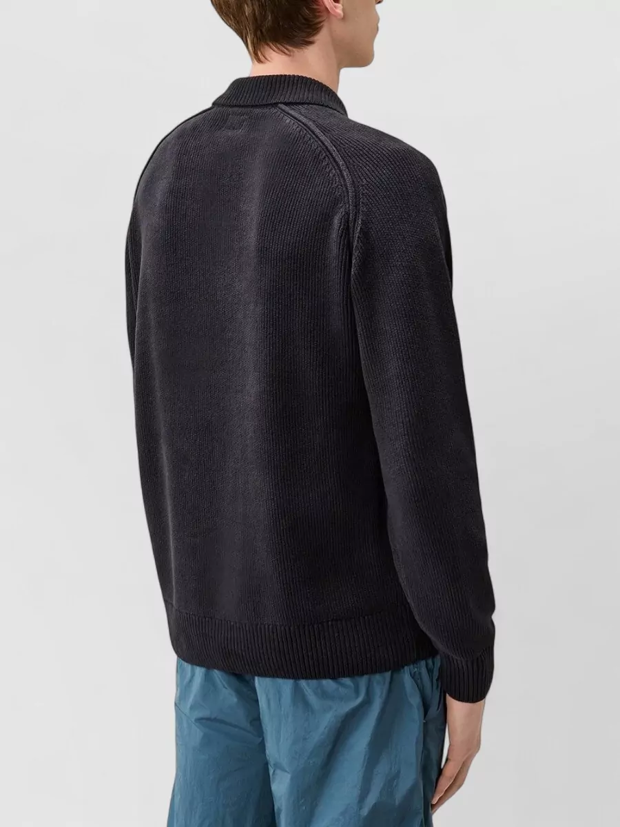 C.p. Company Ribbed Chenille Polo Shirt