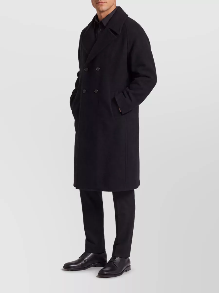 Lemaire Wool Alpaca Oversized Double-Breasted Coat