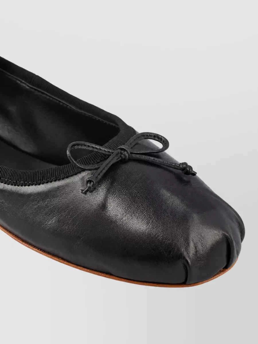 Miu Miu Leather Strap Ballerina Flats