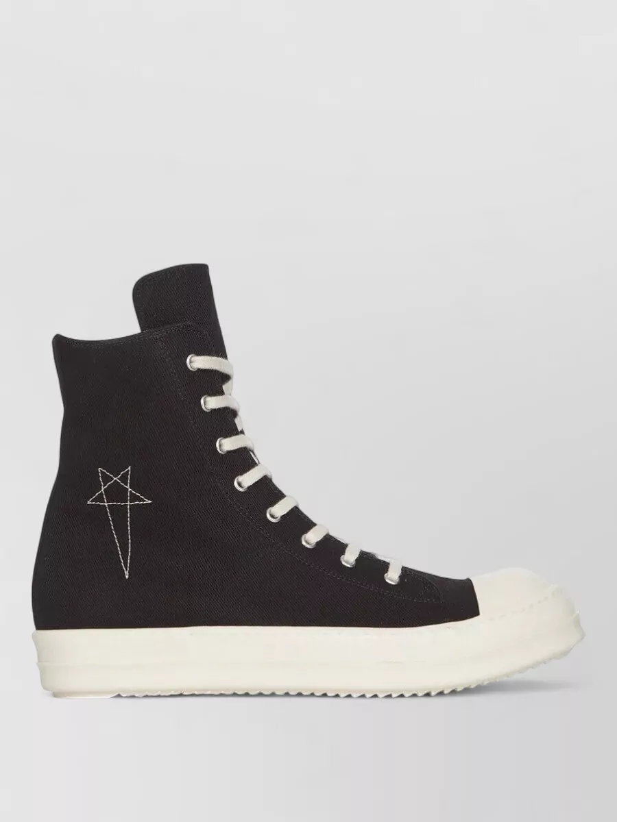 Rick Owens Drkshdw Denim High-Top Sneakers