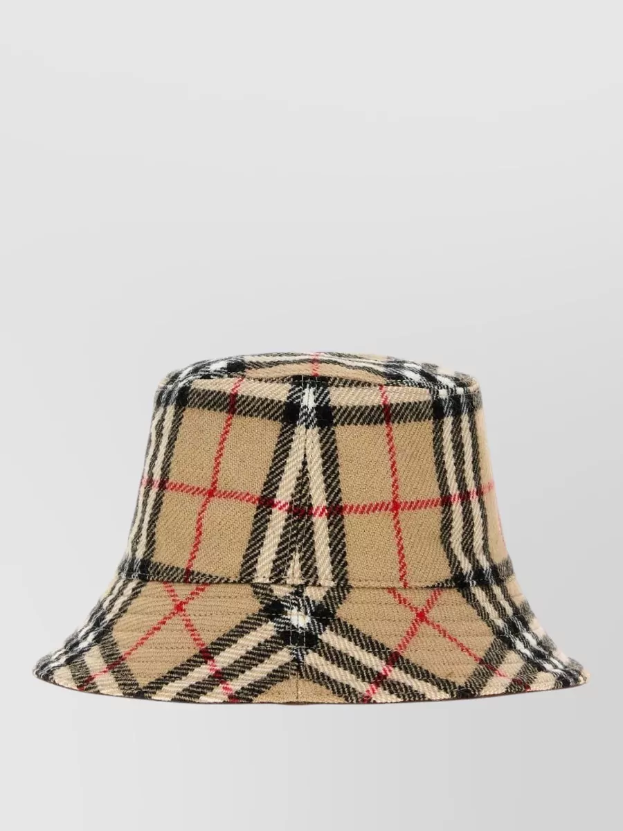 Burberry embroidered wool reversible bucket hat