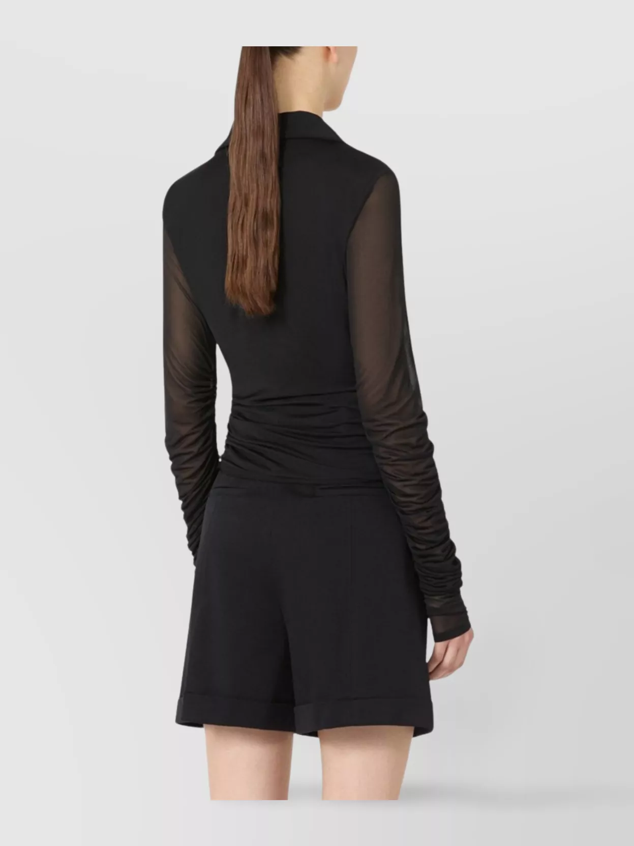 Max Mara Viscose Blouse Sheer Sleeves