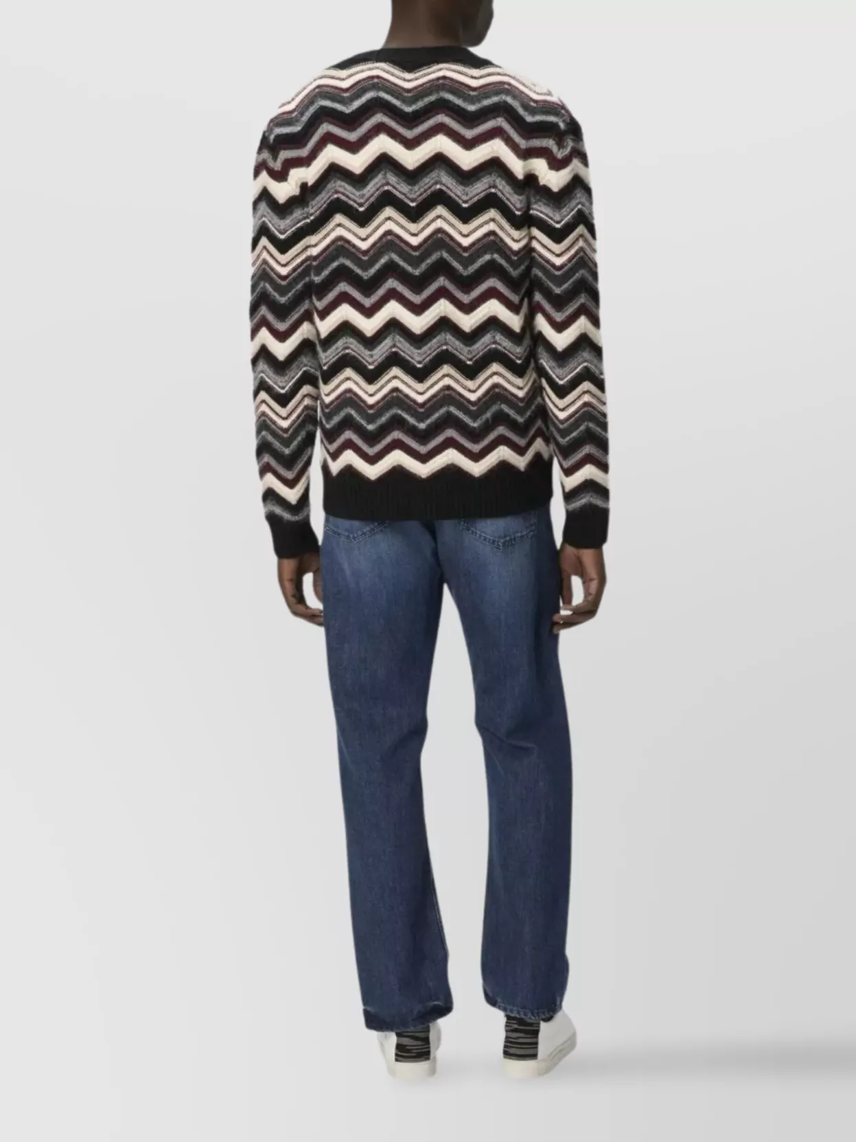 Missoni Chevron Pattern V-Neck Cardigan Pockets