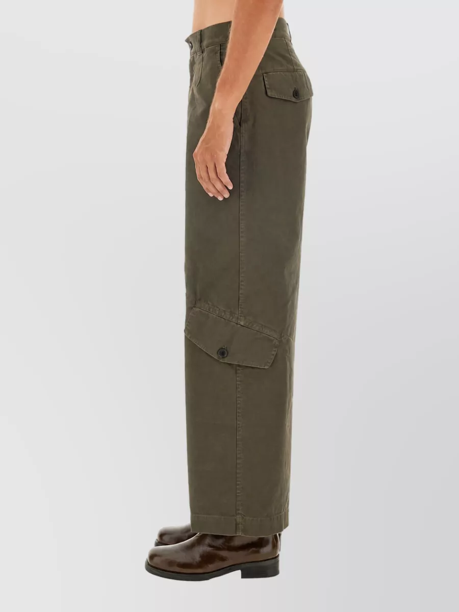 Dries Van Noten Cotton Wide-Leg Trousers