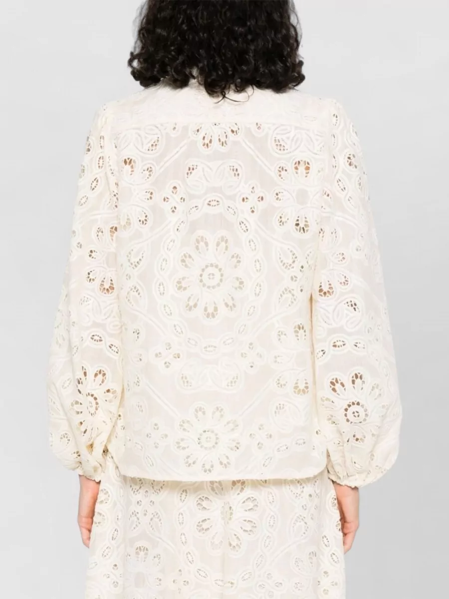 Zimmermann Embroidered Cutout Blouse