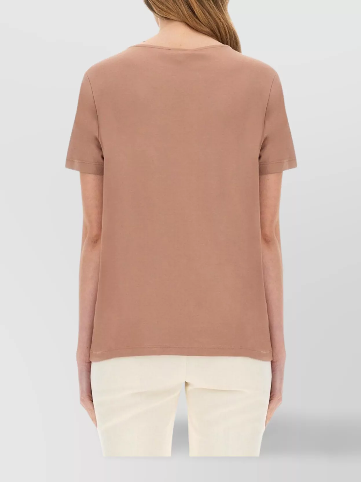 Fay Simple Round Neck Short Sleeve T-Shirt
