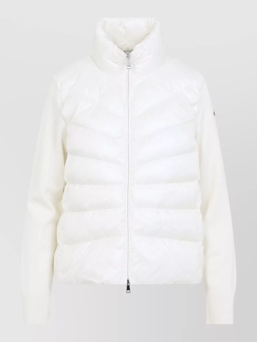 Moncler Down Quilted High Collar Cardigan Jacket