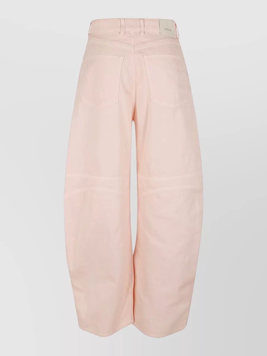 S Max Mara Cotton High-Rise Wide-Leg Cargo Jeans