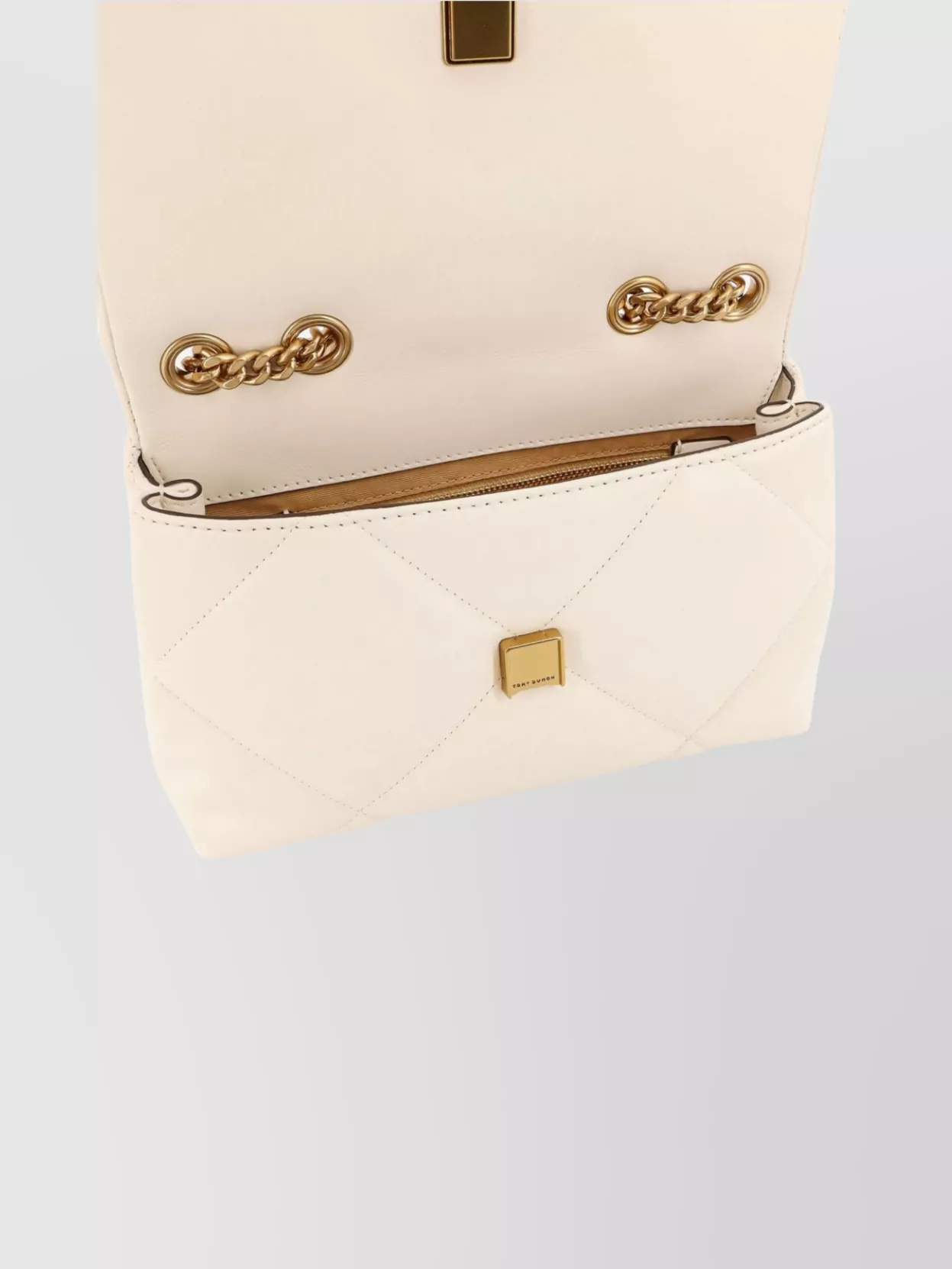 Tory Burch Quilted Leather Shoulder Bag With Metal Logo