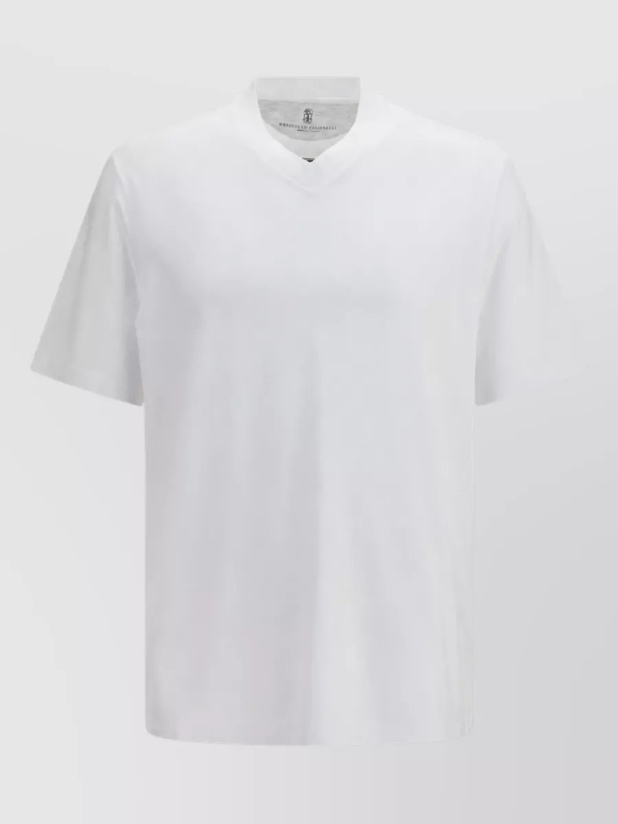 Brunello Cucinelli cotton v-neck t-shirt