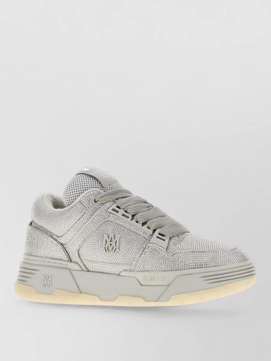 Amiri suede leather crystal low-top sneakers