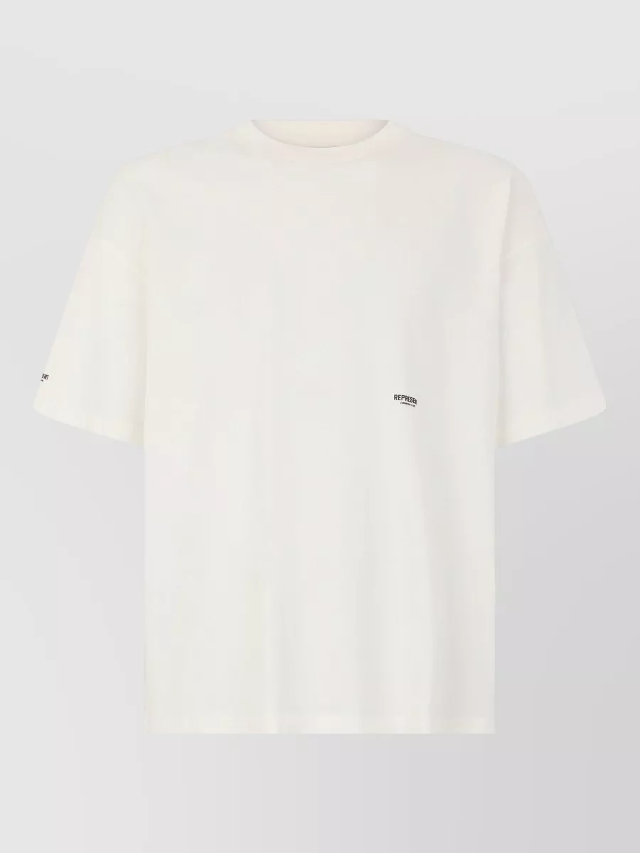 Represent cotton relaxed-fit cropped t-shirt