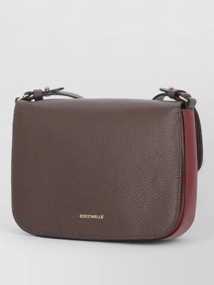 Coccinelle Suede Shoulder Bag Color Block Design