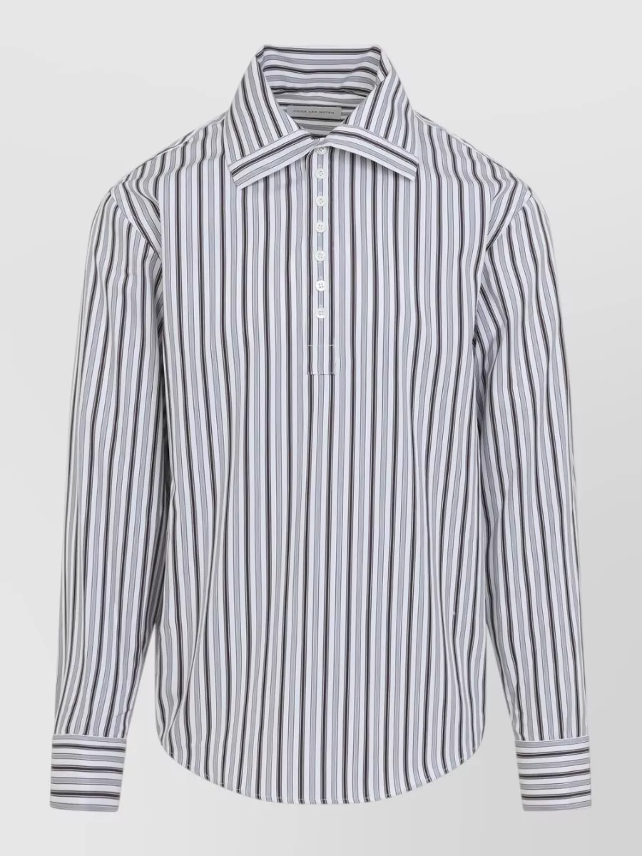 Dries Van Noten Striped Long-Sleeve Shirt