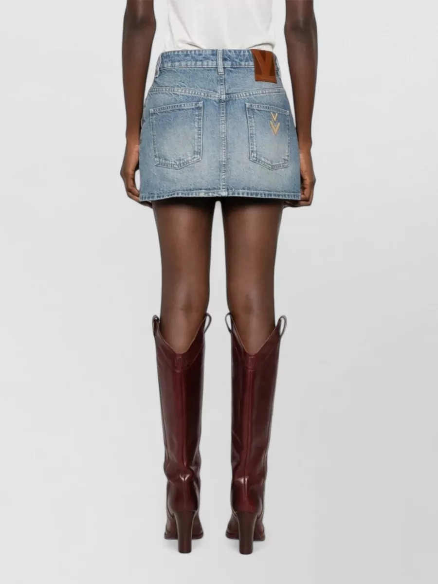 Valentino Garavani Denim High-Rise Skort