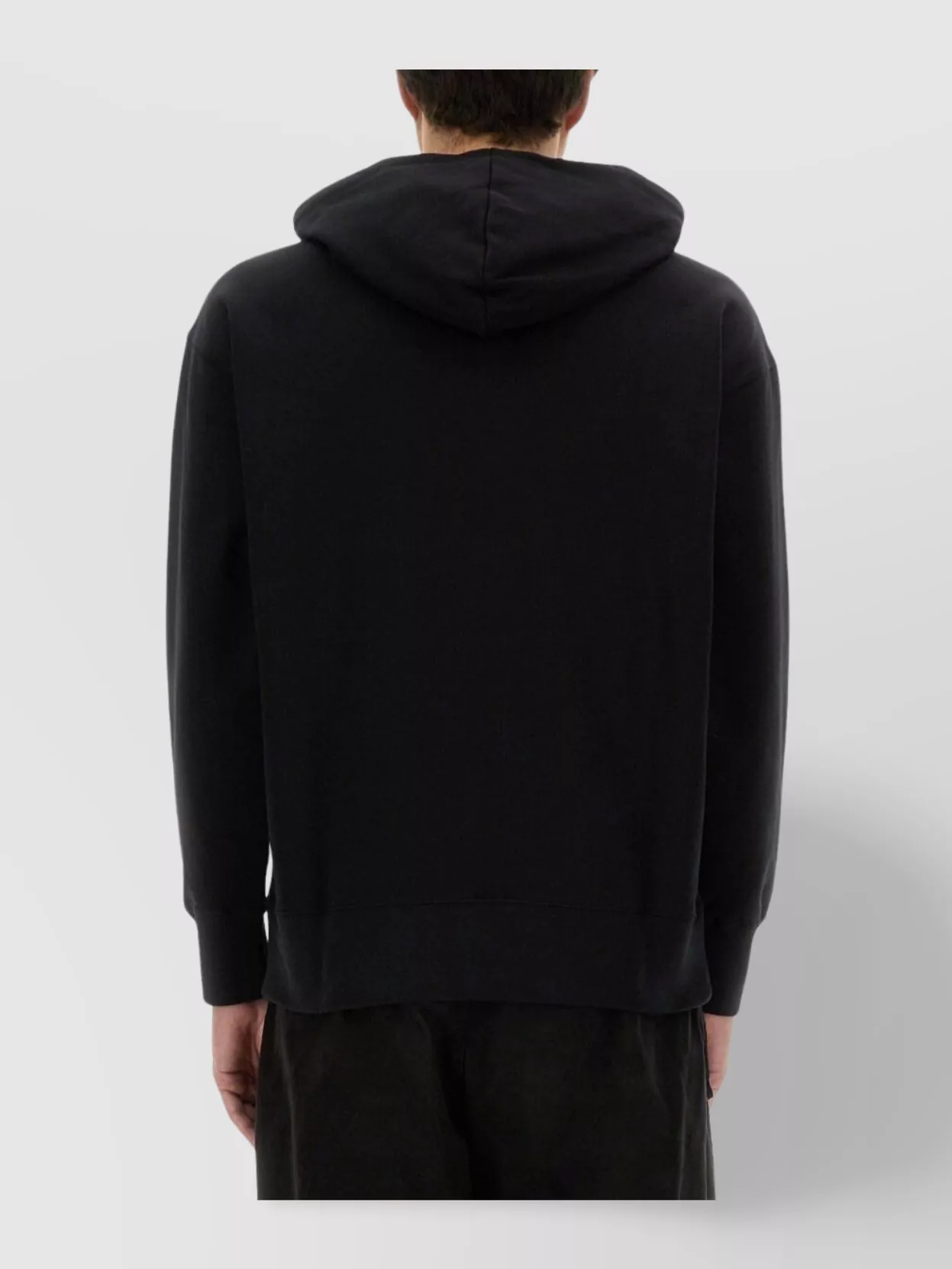 Msgm Black Hoodie With Adjustable Drawstring And Subtle Logo